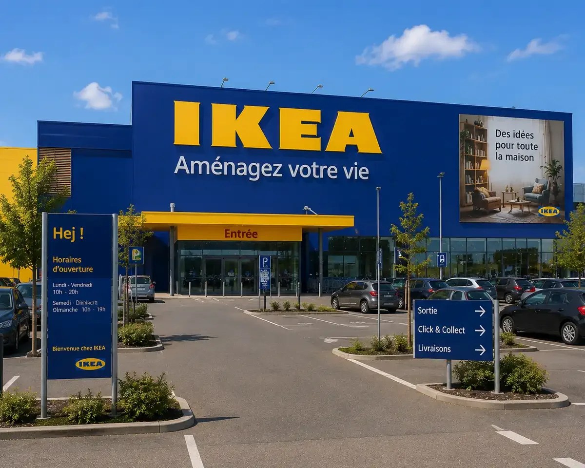 Entrée du magasin IKEA de Thillois près de Reims