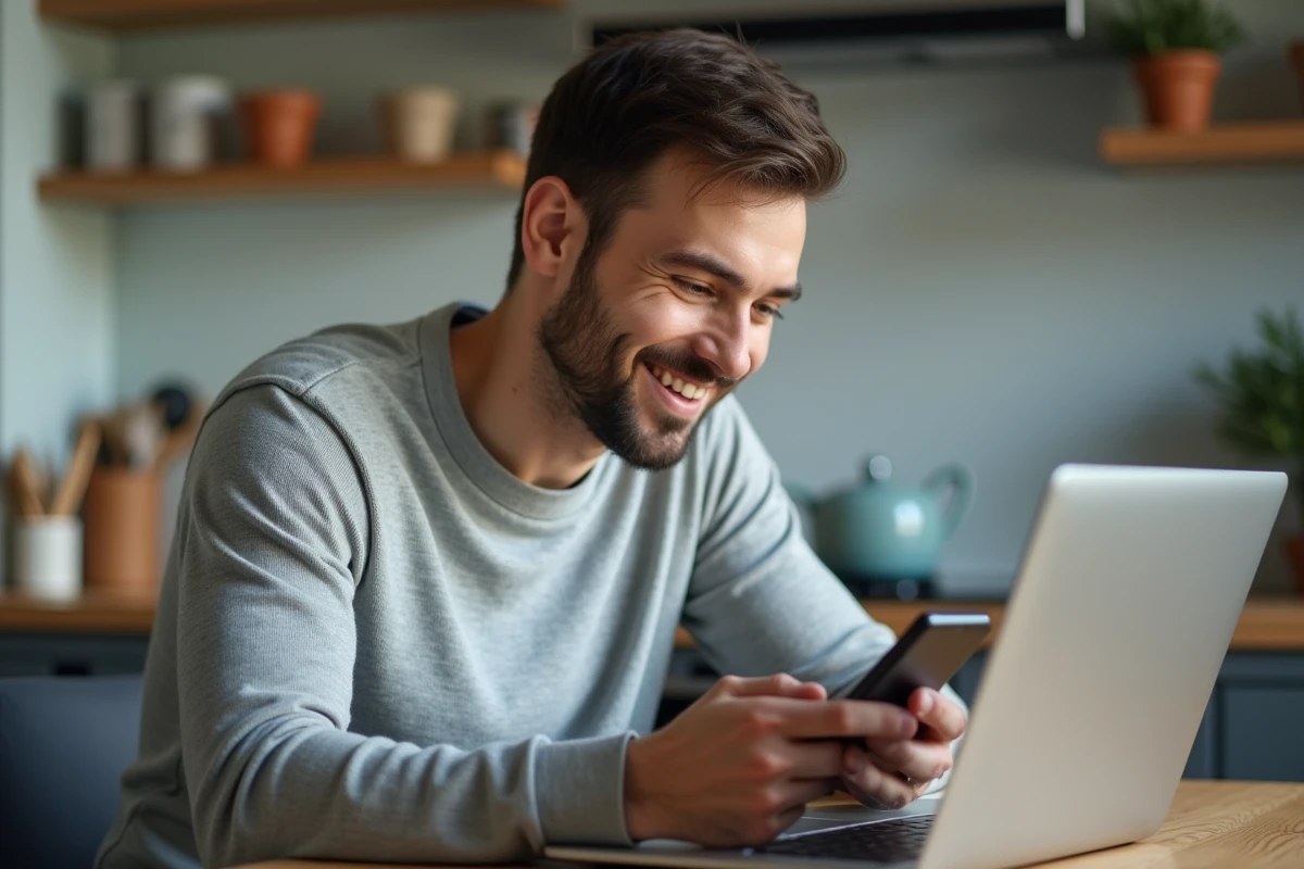 Page de connexion à l'espace membre d'un site de petites annonces sur ordinateur